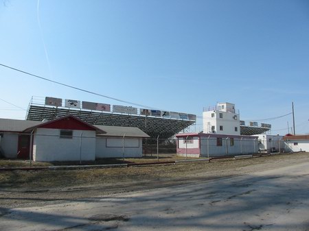 Tri-City Motor Speedway - Grandstand And Tower Photo From Water Winter Wonderland (newer photo)